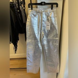 Zara Metallic Pants - Size 2